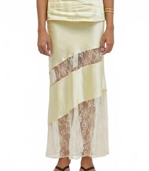 NEW HOUSE OF DAGMAR sabrin skirt in pastel yellow